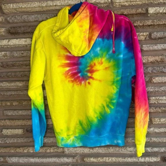 Colortone North Carolina Tie Dye Hoodie Sweatshirt Size Small - Picture 5 of 10